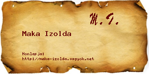 Maka Izolda névjegykártya